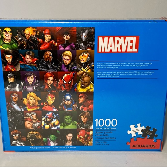 Marvel Heroes Collage 1000 Piece Jigsaw Puzzle 20in x 28 in Licensed by Aquarius - Picture 2 of 8